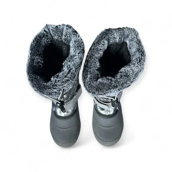 Kamik Gray Penny 3 Quilted Winter Boots with Faux Fur - Picture 5 of 6